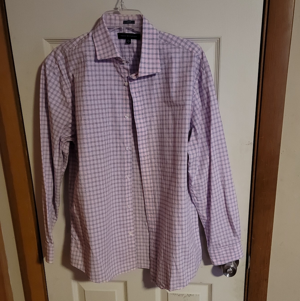 Tommy Hilfiger Size L 16-1/2 32-33 Mens Buttondown